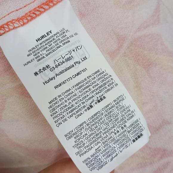 NWT Hurley Sand Dollar Printed Smocked Back Midi Dress Size Small 🌼🏵️ - Picture 8 of 9